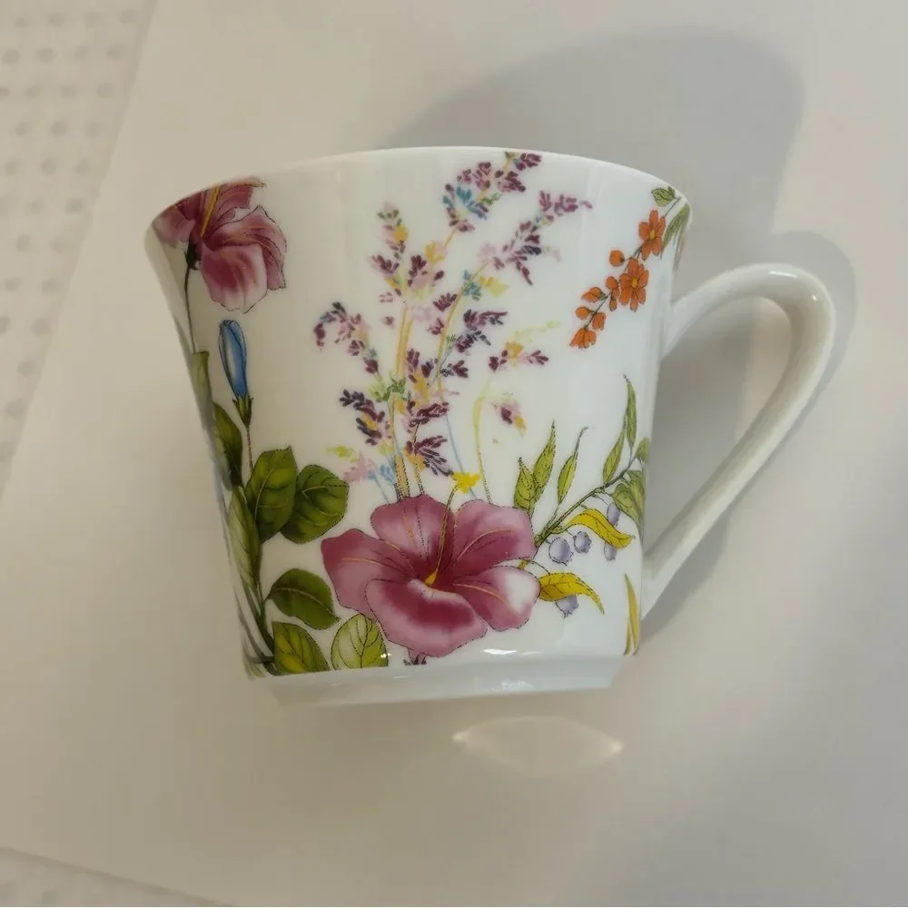Nantucket Home Floral Teacup and Saucer Set